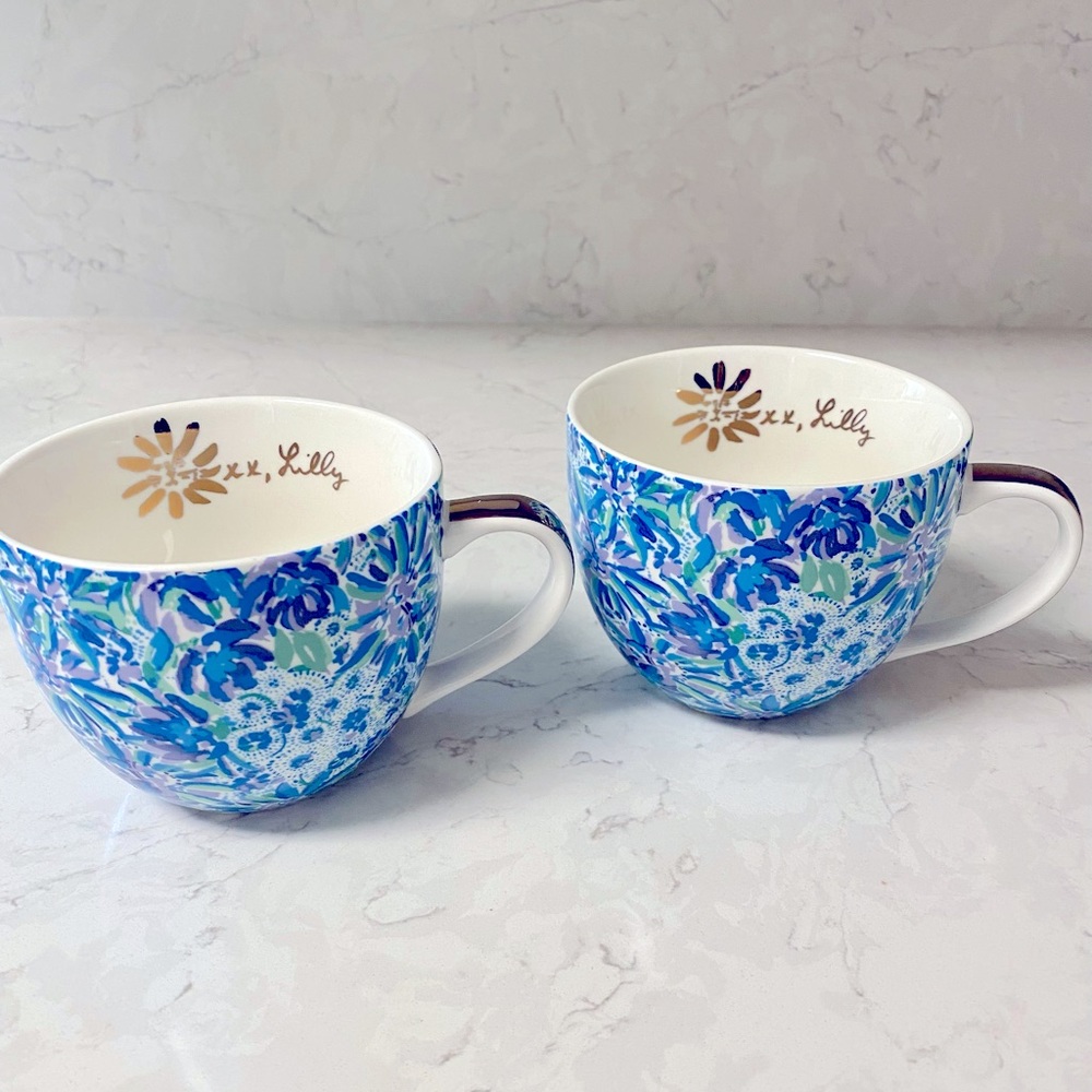 New designer ceramic mugs. Set of two. Beautiful!
